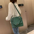 Matte Women Scrub Female Shoulder Bags Large Capacity Matcha Green PU Leather Lady Totes Boston Bag for Travel Hand Bags