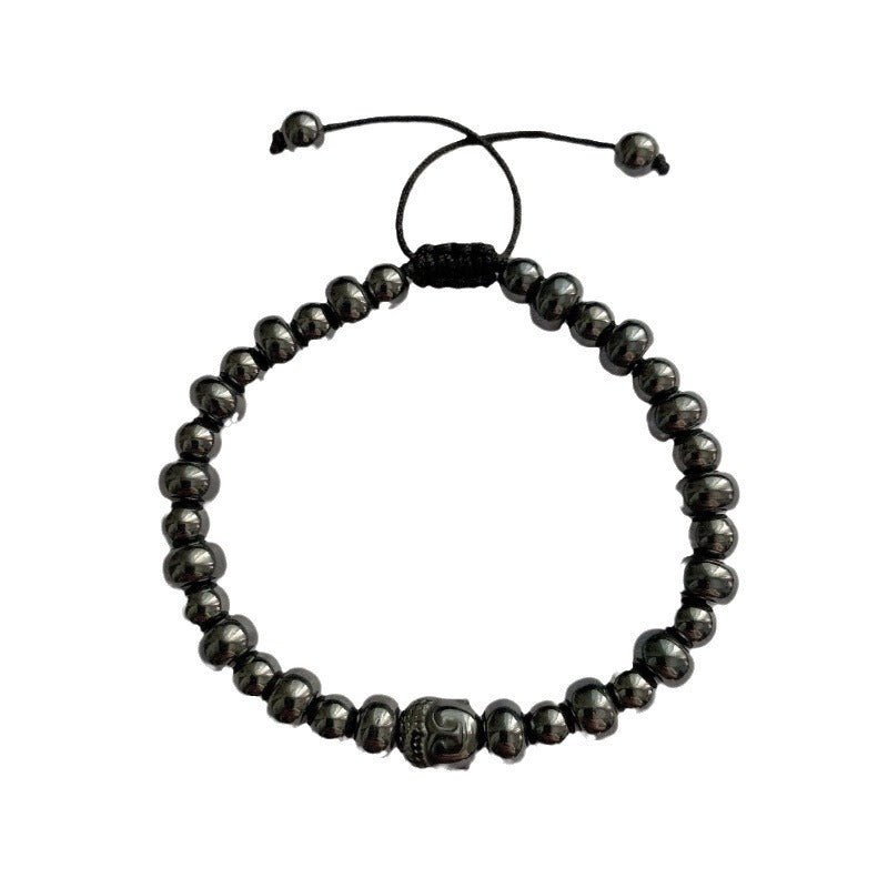 Haematite Buddha Bracelet Men's Retro Minority Design
