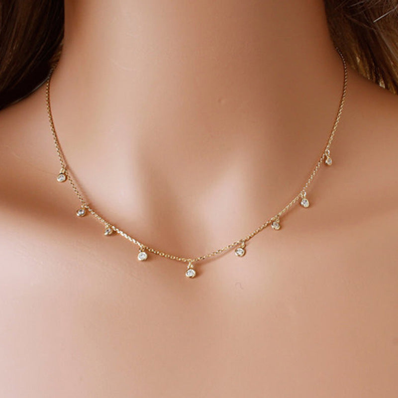 Simple Little Diamond Necklace For Women