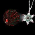 New Christmas Snowflake Necklace With Projection Design For Couples Christmas Gift Women's Clavicle Chain Jewelry
