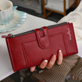 Women's Wallet Long Two-fold Zipper Plain
