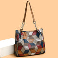  Stitching Handbag For Women Totes