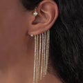 Fashion Long Rhinestone-encrusted Tassel Ear Hanging
